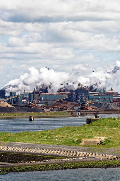 Tata Steel Factory Ijmuiden Harbor Netherlands Března 2012 — Stock fotografie