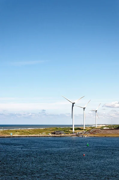 Parque Eólico Alta Mar Ijmuiden Mar Del Norte Países Bajos —  Fotos de Stock