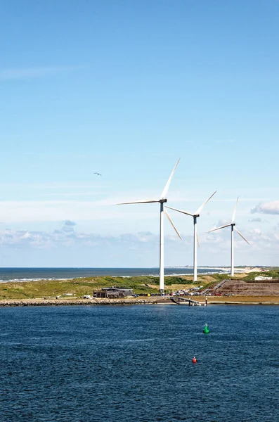 Parque Eólico Alta Mar Ijmuiden Mar Del Norte Países Bajos —  Fotos de Stock