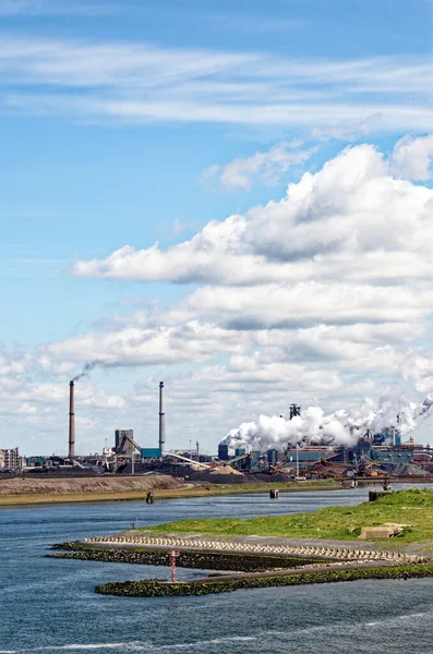 Fábrica Aço Tata Porto Ijmuiden Holanda Março 2012 — Fotografia de Stock