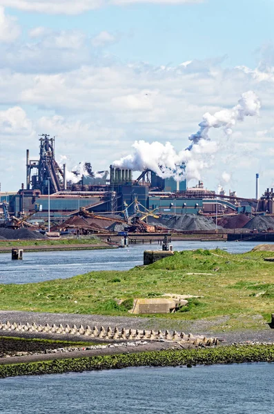 Tata Steel Factory Ijmuiden Harbor Netherlands Března 2012 — Stock fotografie