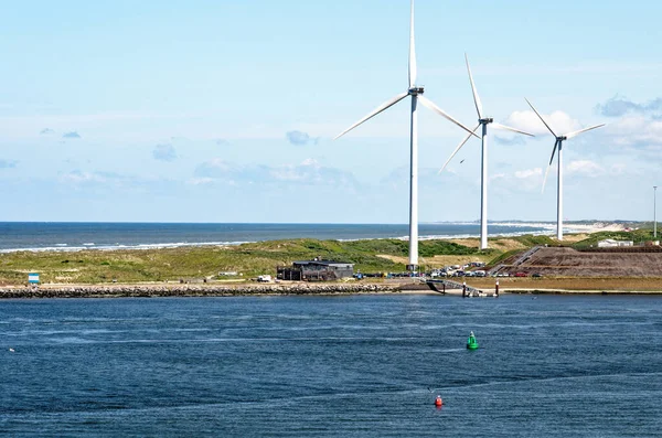 Parque Eólico Alta Mar Ijmuiden Mar Del Norte Países Bajos —  Fotos de Stock