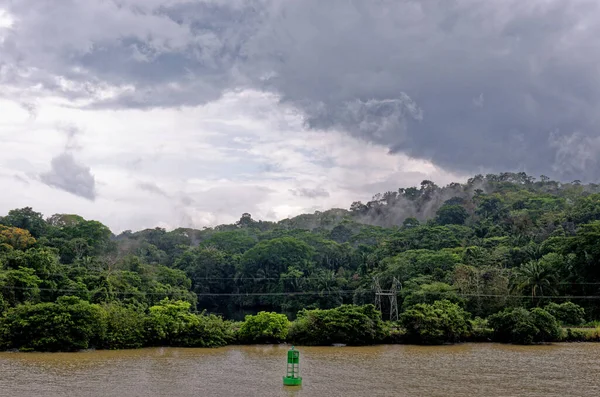 Gatun Gölü Panama Kanalı Panama Orta Amerika Panama Tropik Yağmur — Stok fotoğraf