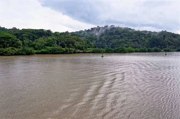 Gatun Gölü Panama Kanalı Panama Orta Amerika Panama Tropik Yağmur — Stok fotoğraf