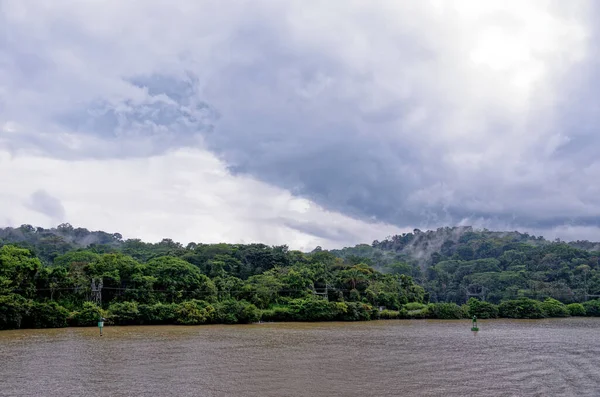 Gatun Gölü Panama Kanalı Panama Orta Amerika Panama Tropik Yağmur — Stok fotoğraf