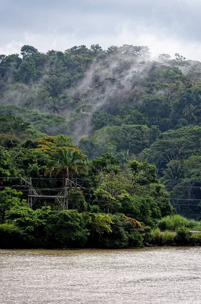 Navegando Hacia Lago Gatún Canal Panamá Panamá América Central Selva —  Fotos de Stock