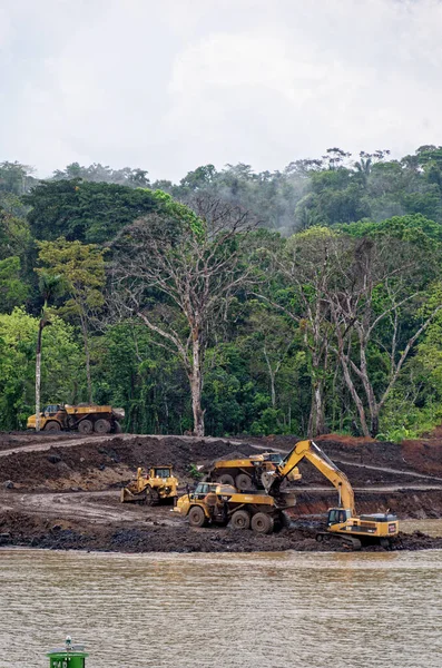 Canal Panamá Construcción Las Nuevas Esclusas Expandidas Canal Construcción Del —  Fotos de Stock