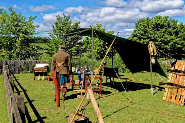 Birinci Dünya Savaşı Nda Eski Asker Üniforması Giymiş Kişiler Beamish — Stok fotoğraf