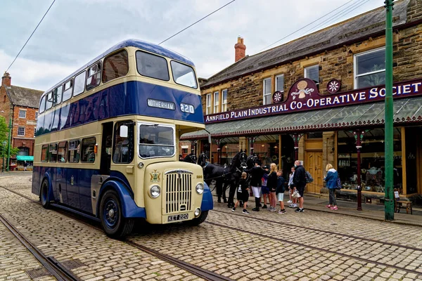 Evento Autobús Vintage Beamish Village Condado Durham Inglaterra Reino Unido — Foto de Stock