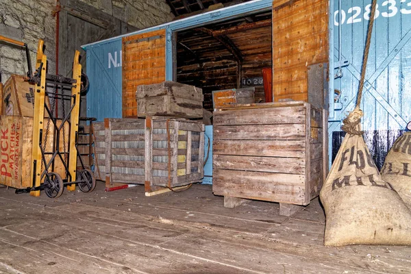 Old Industrial Brick Vintage Warehouse Beamish Village Durham County England — Stock Photo, Image
