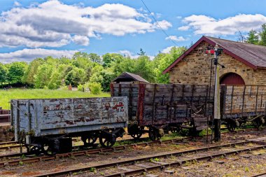 Rowlew Tren İstasyonu - Beamish Village, Durham County, İngiltere, 12 Haziran 2021