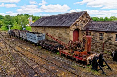 Rowlew Tren İstasyonu - Beamish Village, Durham County, İngiltere, 12 Haziran 2021