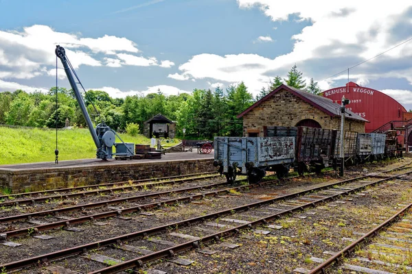 Rowlew Train Station Beamish Village 카운티 2021 — 스톡 사진