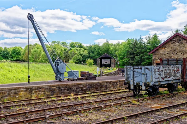 Rowlew Train Station Beamish Village 카운티 2021 — 스톡 사진