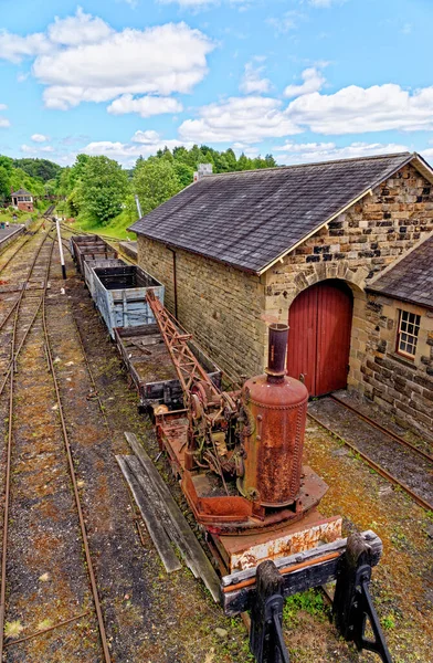 Gare Rowlew Beamish Village Comté Durham Angleterre Royaume Uni Juin — Photo