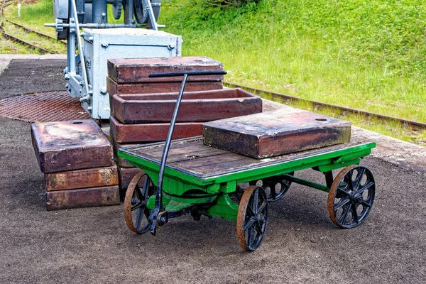 Old Luggage Cart Rowlew Train Station Beamish Village Durham County — Stock Photo, Image