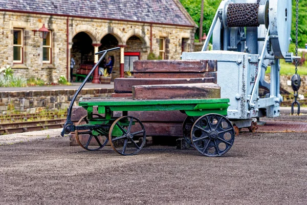 Gare Rowlew Beamish Village Comté Durham Angleterre Royaume Uni Juin — Photo