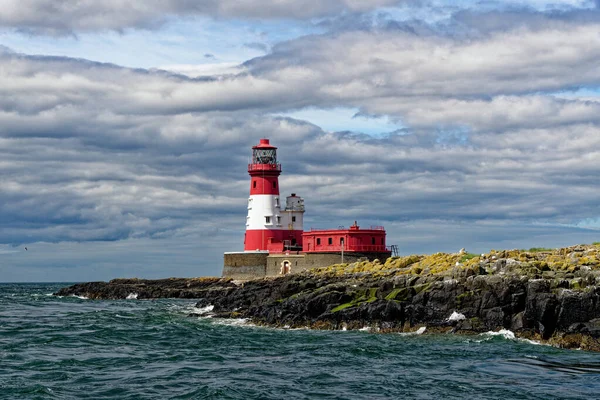Faro Longstone Situado Las Islas Farne Exteriores Costa Northumberland Norte — Foto de Stock