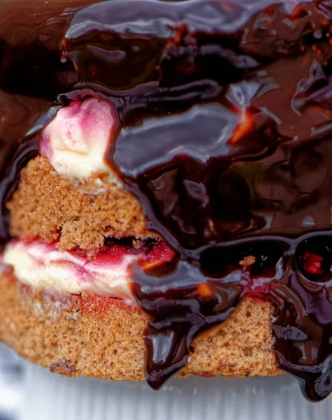 Kara Orman Keki Schwarzwalder Kirschtorte Pastası Kara Orman Kapısı — Stok fotoğraf