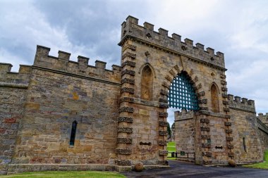 Ford Kalesi 'nin Giriş Kapısı - Etal Berwick üzerine Tweed, Northumberland Bölgesi, İngiltere, Birleşik Krallık
