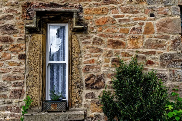 Détail Une Maison Fenêtre Dans Village Ford Etal Dans Comté — Photo