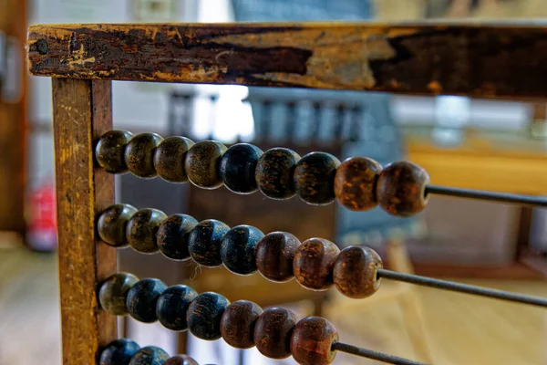 Old Abacus Lady Waterford Hall Old School Village Ford Etal — Foto Stock
