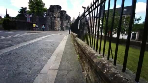 Μαρ Γουόρκ Στην Παλιά Πόλη Του Στίρλινγκ Σκωτία Ηνωμένο Βασίλειο — Αρχείο Βίντεο