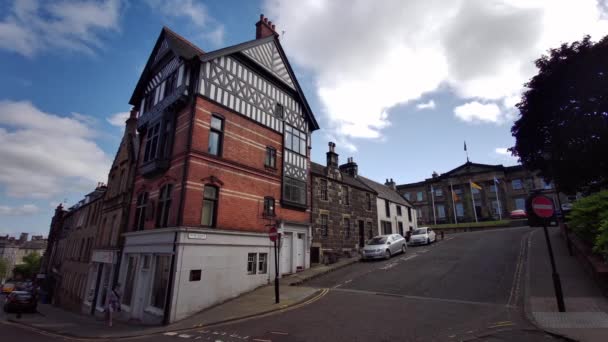 Blick Auf Die Altstadt Von Stirling Schottland Großbritannien Juli 2021 — Stockvideo