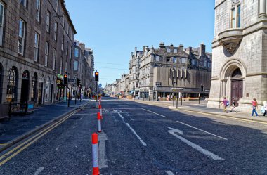 Union Caddesi şehir merkezinde, Aberdeen, İskoçya, İngiltere. 17 Temmuz 2021