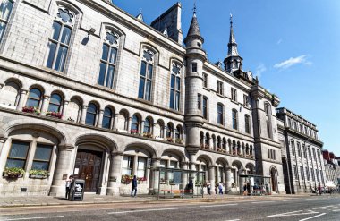 İngiltere 'nin başkenti Aberdeen, İskoçya' daki Union Caddesi 'ndeki yeni şehir evi. 17 Temmuz 2021