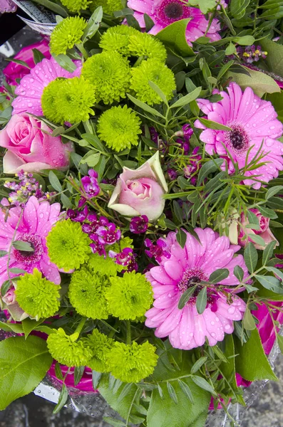 Flowers - Pink And Green Bouquet — Stock Photo, Image