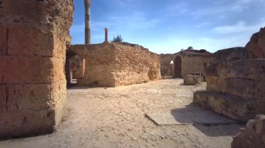 UNESCO Dünya Mirası Alanı. Kartaca Arkeolojik Alanı. Kartaca, Tunus, Tunus 'ta Antoninus Hamamları - 10 Ekim 2024