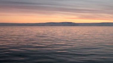 Günbatımı ve gündoğumu Antarktika - Antarktika Yarımadası - Palmer adalar