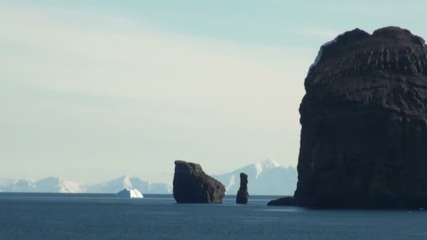 Zomer in Antarctica - misleiding eiland — Stockvideo