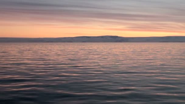 Sonnenuntergang und Sonnenaufgang in der Antarktis - antarktische Halbinsel - Palmerarchipel — Stockvideo