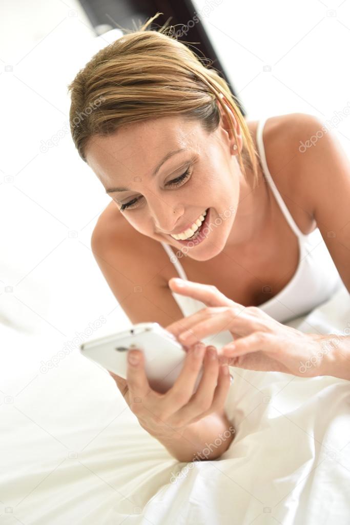 Woman  using smartphone