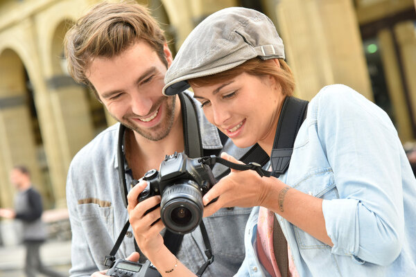 people doing a photo reportage