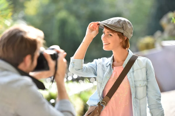 Fotograf fotografuje — Stock fotografie