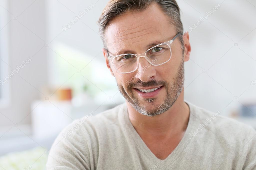 handsome   man wearing  eyeglasses