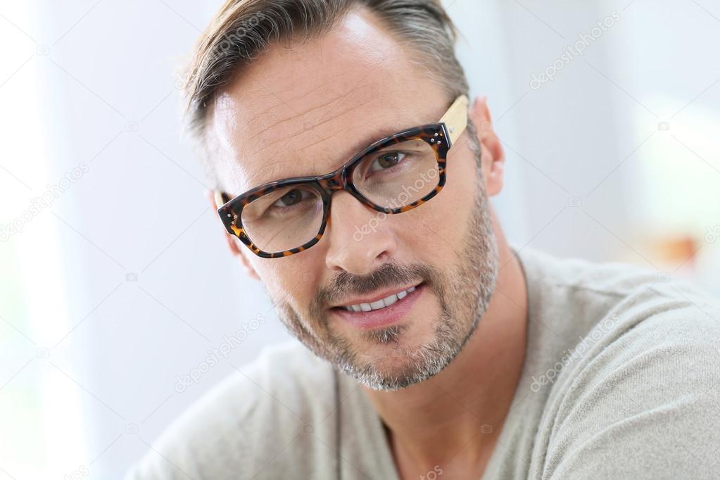 handsome   man wearing  eyeglasses