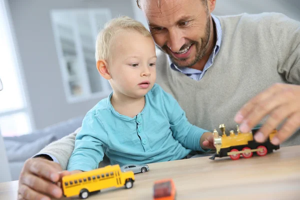 Daddy with baby playing — Stock Photo, Image