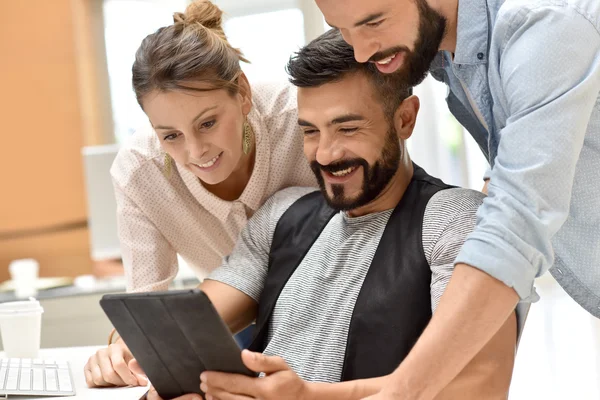 Designers working with tablet — Stock Photo, Image