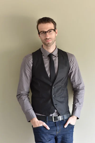 Stylish guy wearing  eyeglasses — Stock Photo, Image