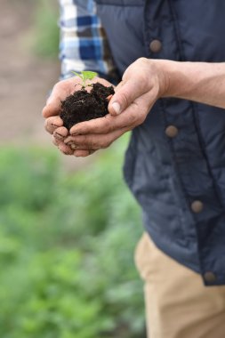 Kerpiç kullanarak çiftçi 