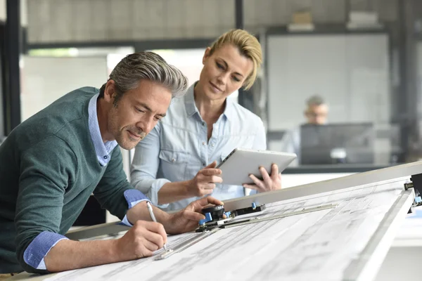 Architects working together on project — Stock Photo, Image
