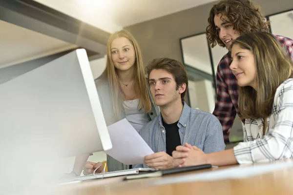 Group Students Working Together Project Royalty Free Stock Photos