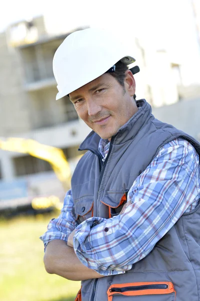 Smiling construction manager — Stock Photo, Image