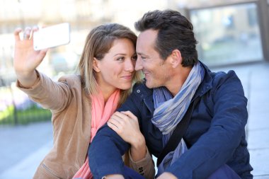 Çift alarak resim ile smartphone