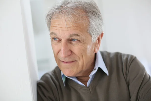 Senior man in modern house — Stock Photo, Image