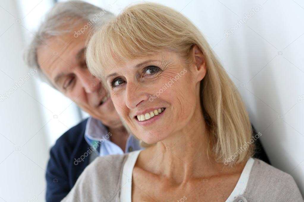 Senior couple embracing each other